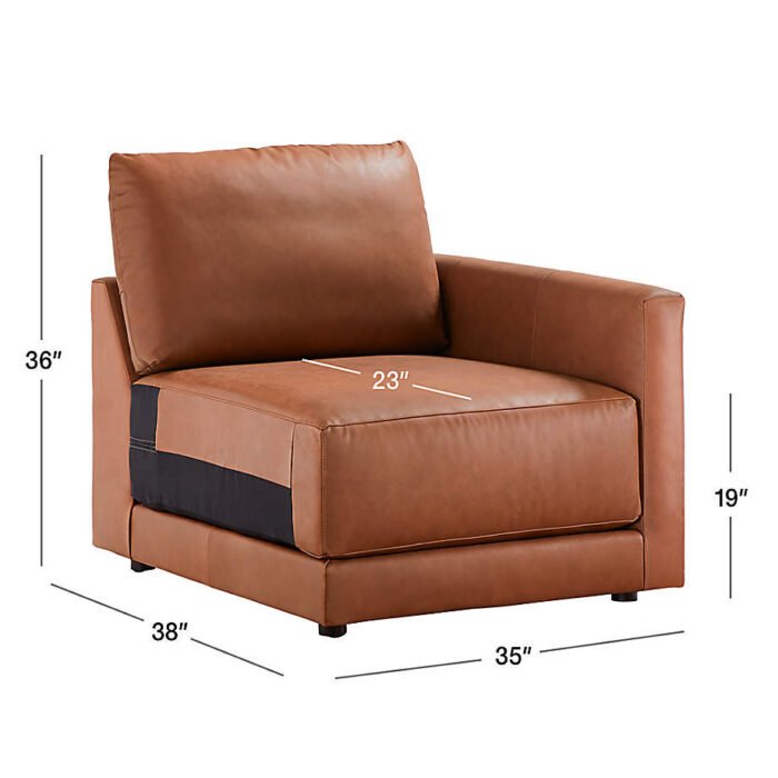 Gather Leather Right-Arm Chair