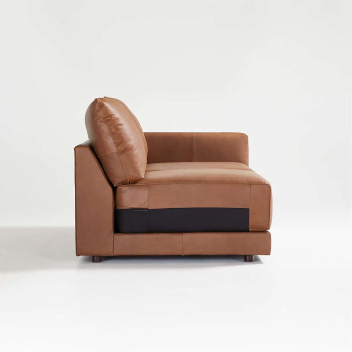 Gather Leather Right-Arm Chair