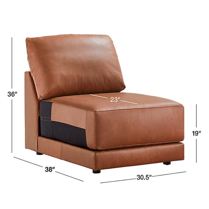 Gather Leather Armless Chair