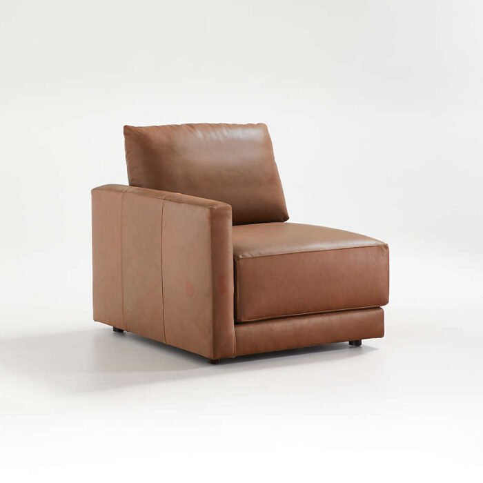 Gather Leather Left-Arm Chair