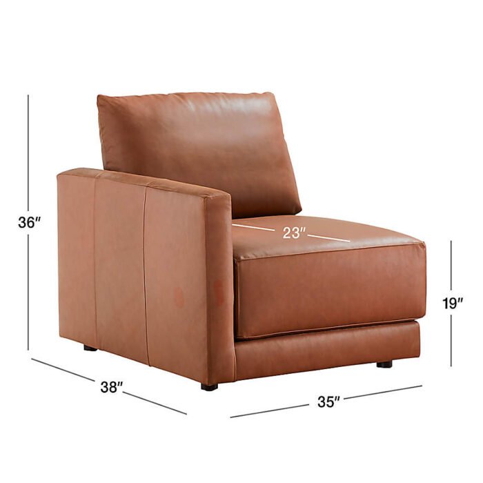 Gather Leather Left-Arm Chair