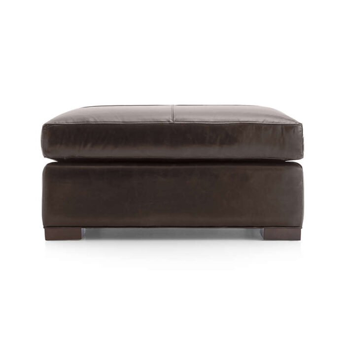 Axis Leather Square Cocktail Ottoman