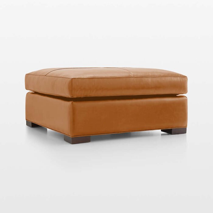 Axis Leather Square Cocktail Ottoman