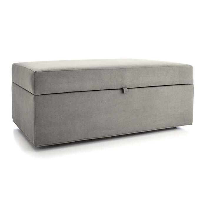 Axis Storage Ottoman with Tray and Casters