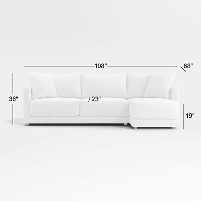 Gather 2-Piece Apartment Sectional Sofa with Right-Arm Chaise