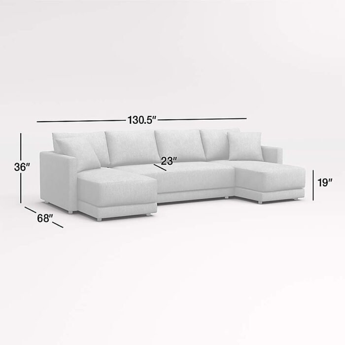 Gather Deep 3-Piece U-Shaped Bench Sectional Sofa