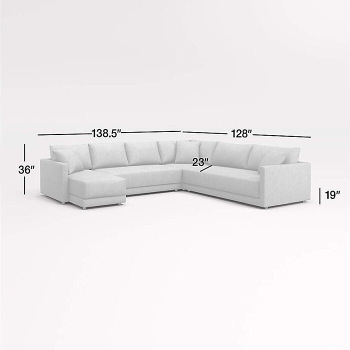 Gather Deep 4-Piece U-Shaped Bench Sectional Sofa