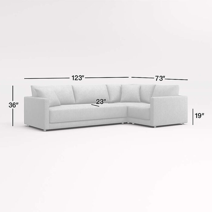 Gather Deep 3-Piece Bench Sectional Sofa