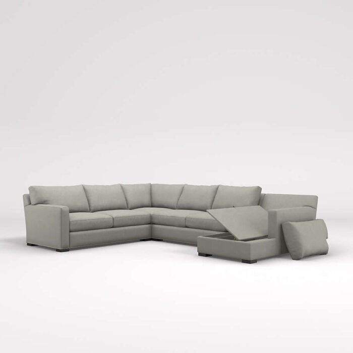 Axis 4-Piece U-Shaped Sectional Sofa with Right-Arm Storage Chaise