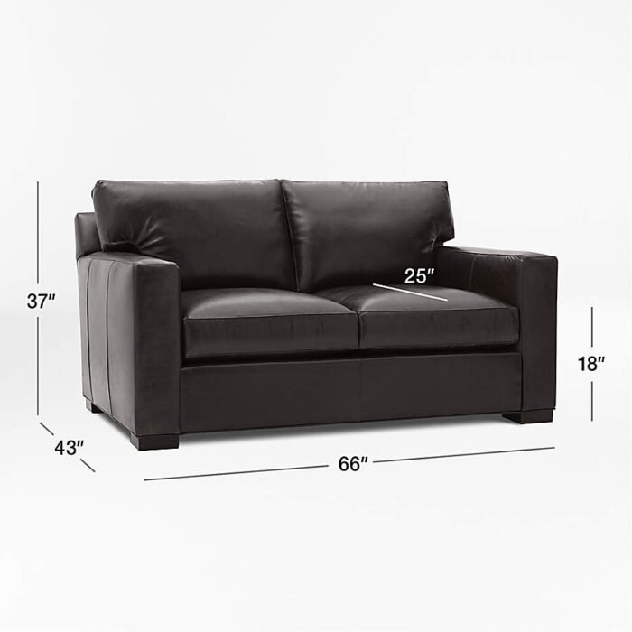 Axis Leather Loveseat