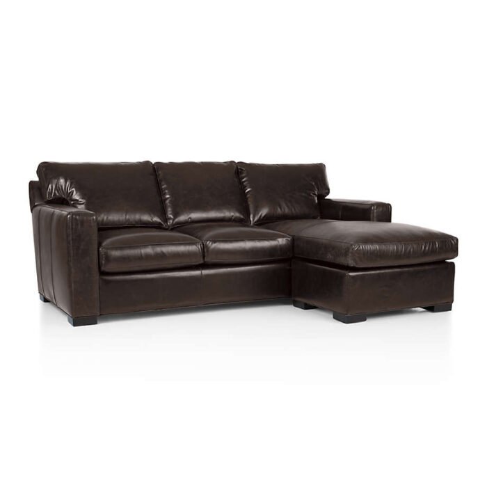 Axis Leather Right Arm 3-Seat Lounger