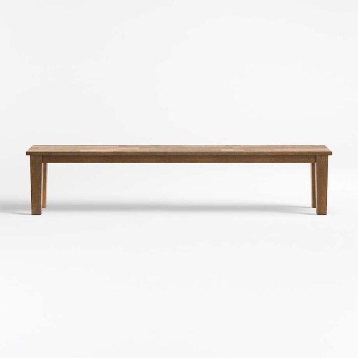 Basque 84" Light Brown Solid Wood Dining Bench