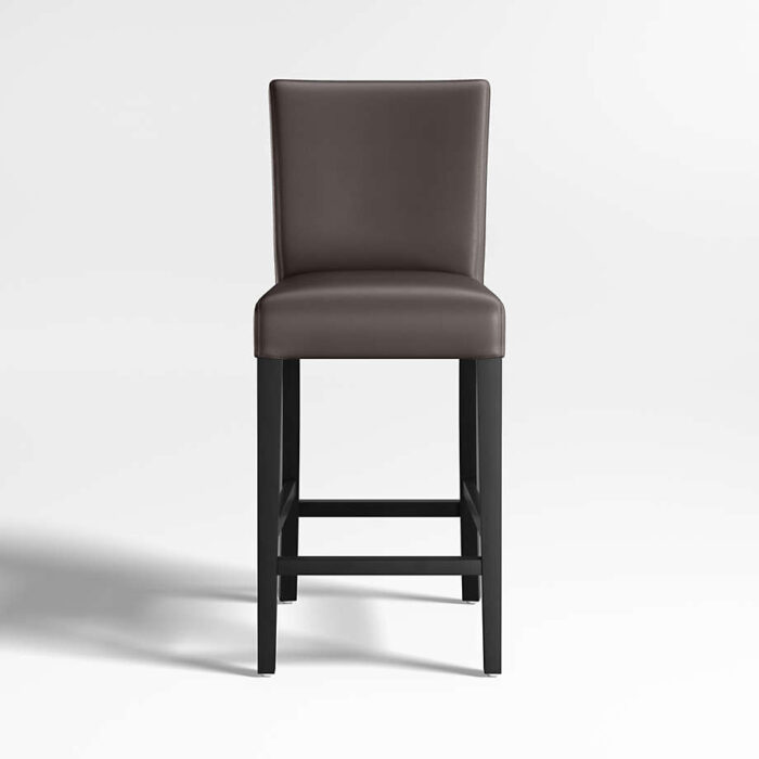 Lowe Smoke Leather Counter Stool