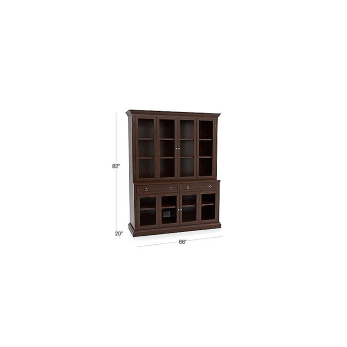 Cameo 2-Piece Modular Aretina Glass Door Wall Unit