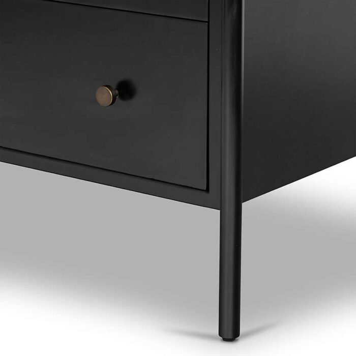 Bruno Black Metal Storage Display Cabinet