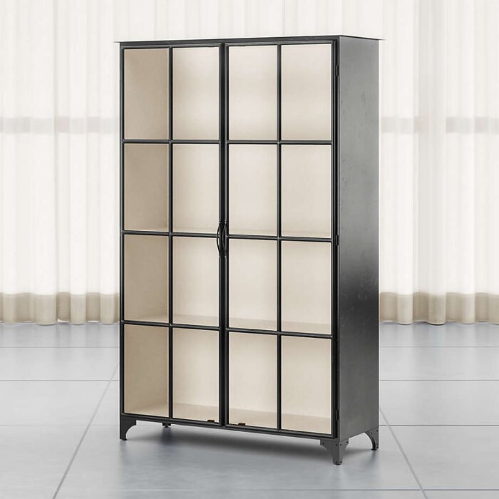 Kedzie Black-and-White Storage Cabinet