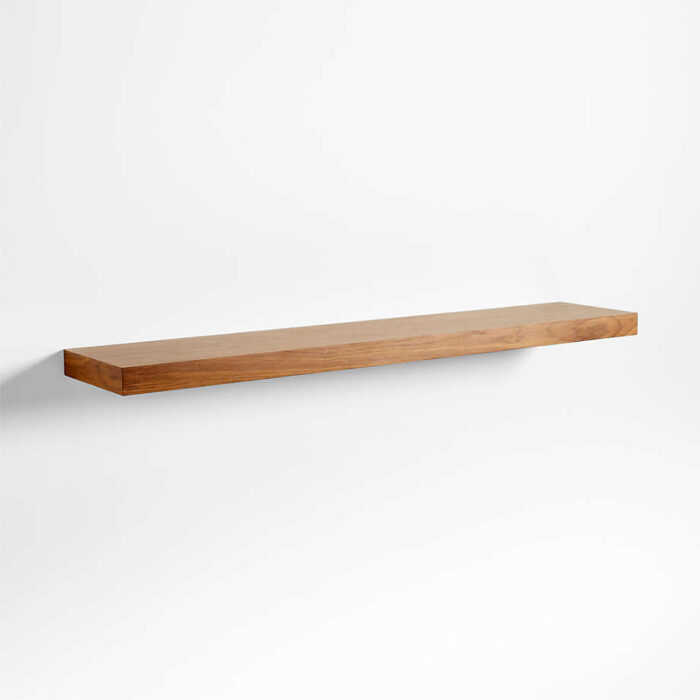 Walnut Wood Floating Shelf 66"