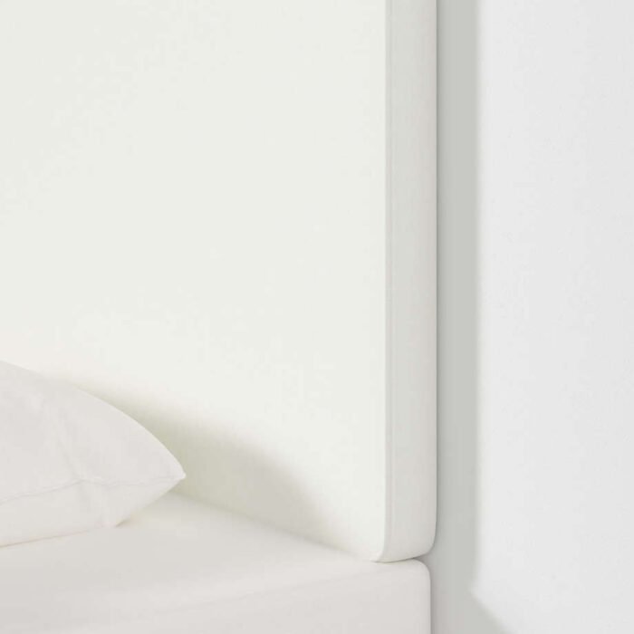 Bevel White with Piping Twin Wall-Mounted Headboard