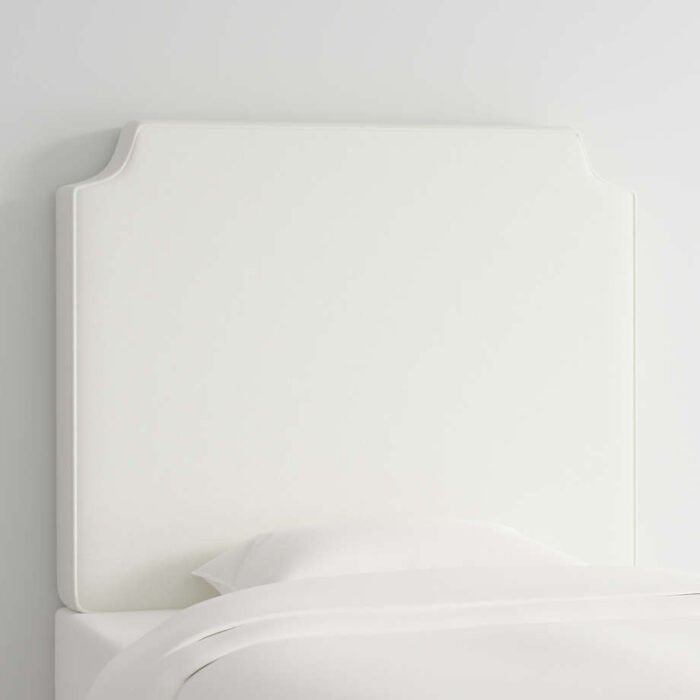 Bevel White with Piping Twin Charging Wall-Mounted Headboard