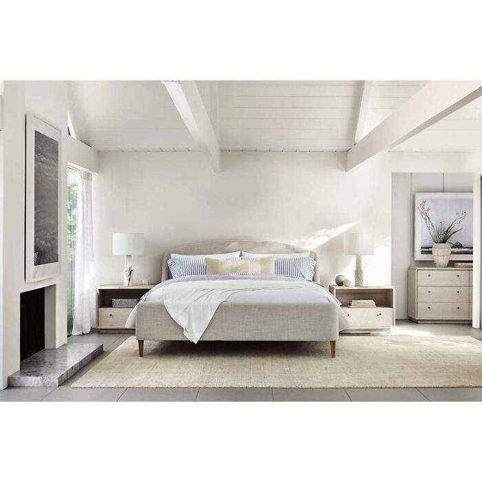 Lafayette Natural Beige Upholstered Queen Bed