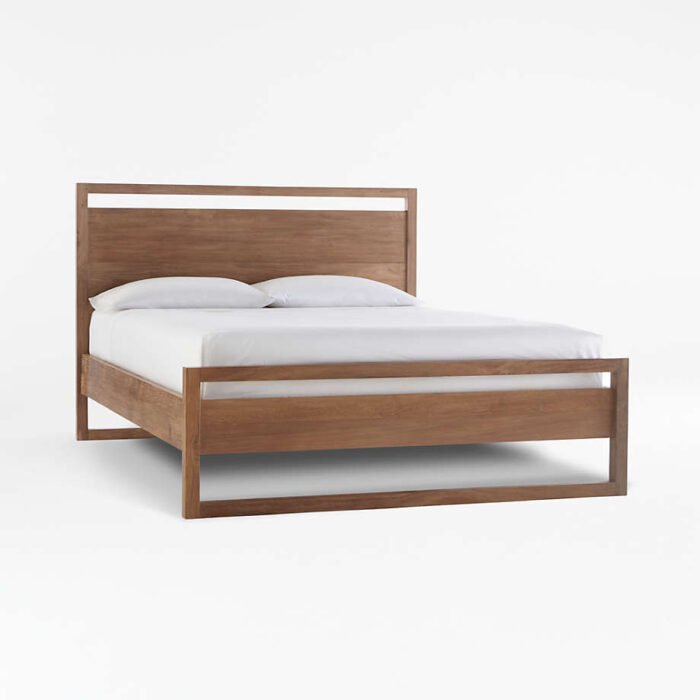 Linea Natural Teak Wood King Bed