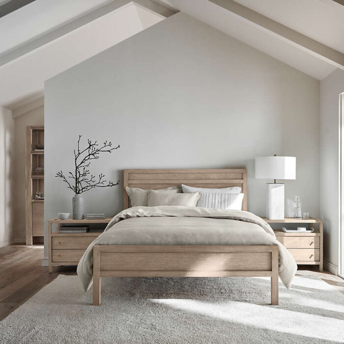 Keane Weathered Natural Solid Wood Queen Bed