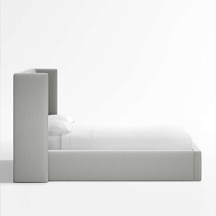 Arden Oyster Grey Upholstered Queen Bed with 52" Headboard