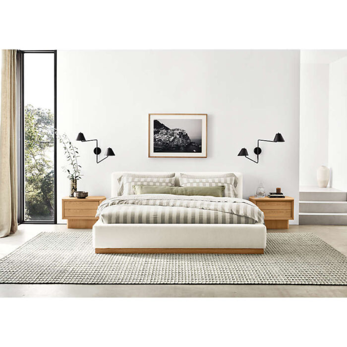 Gather Ivory Upholstered Queen Bed