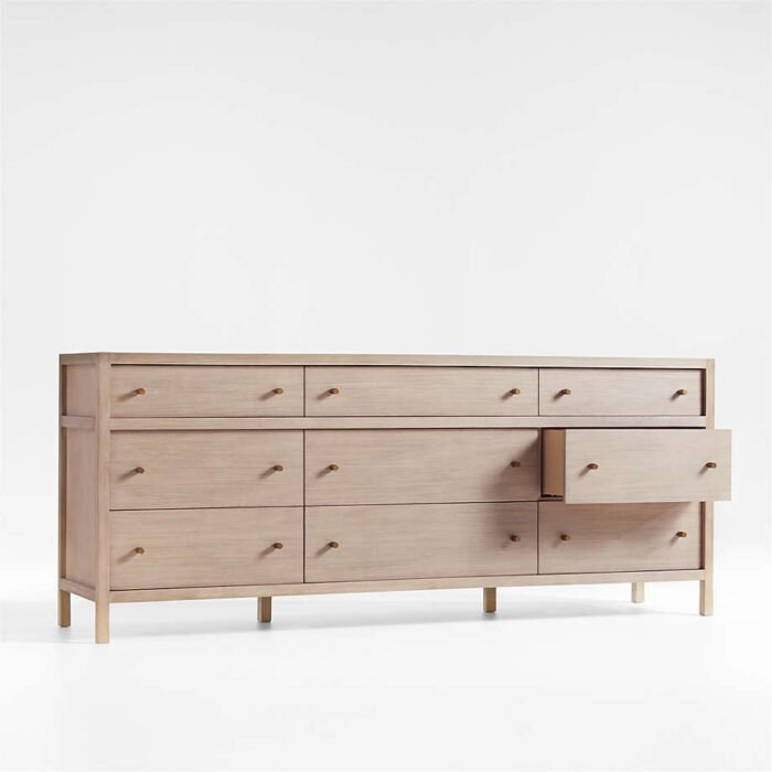 Keane Weathered Natural Wood 9-Drawer Dresser