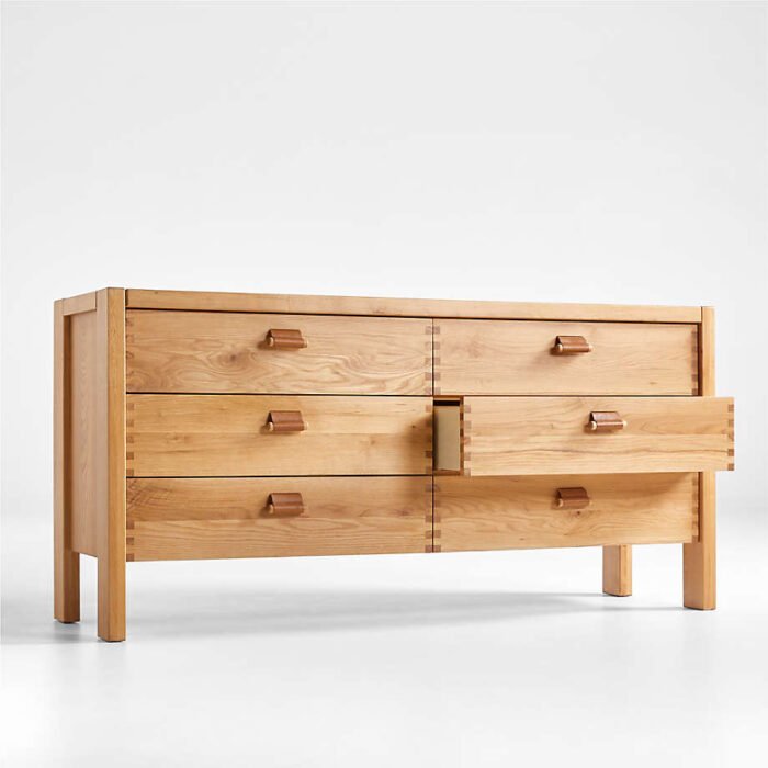 Bremond 6-Drawer Oak Dresser