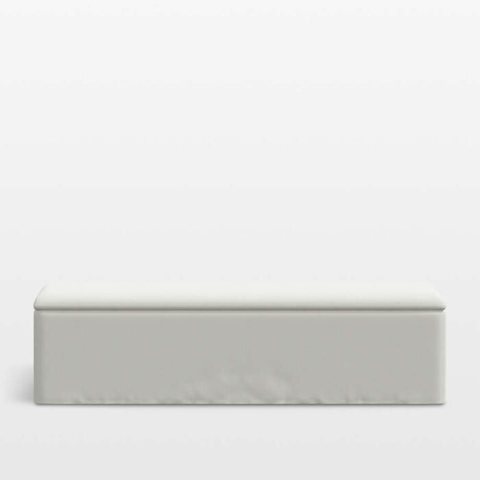 Greenwich 68" White Upholstered Storage Bench