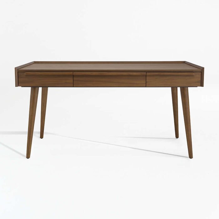 Tate 60" Walnut Desk with Outlet