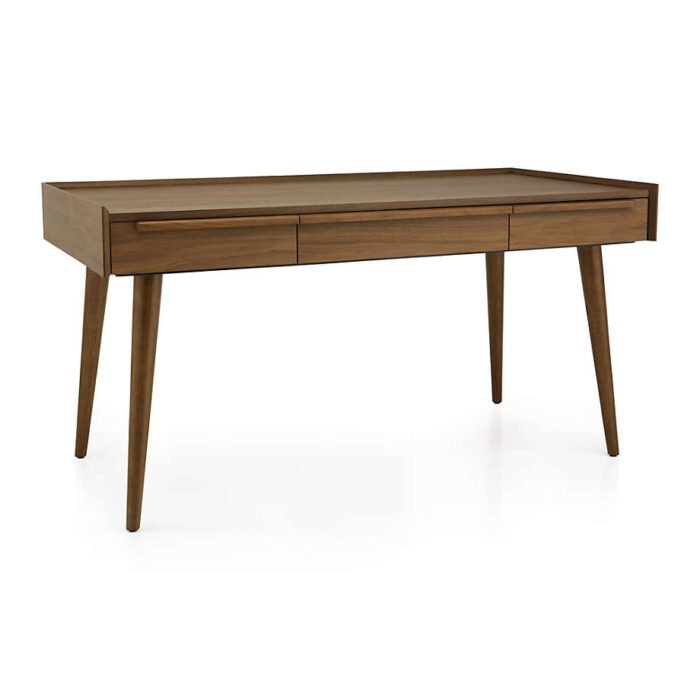 Tate 60" Walnut Desk with Outlet