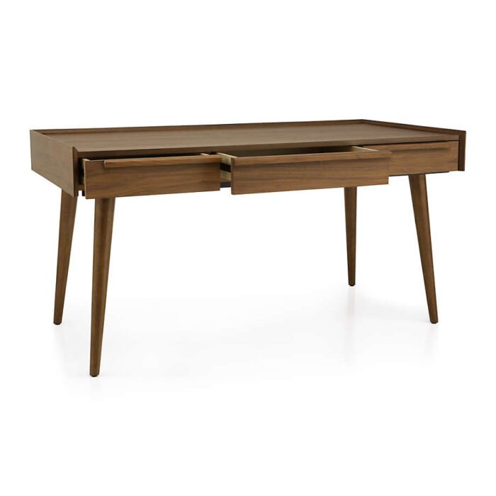 Tate 60" Walnut Desk with Outlet