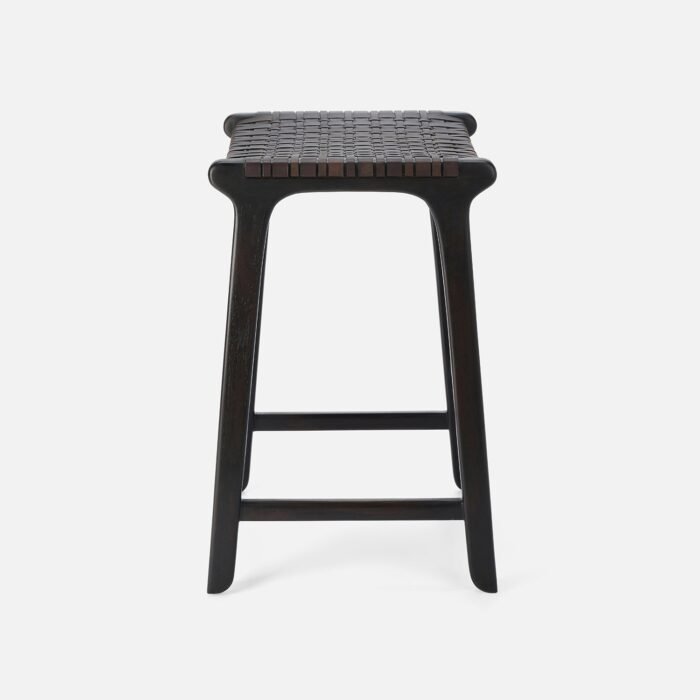 Percy Full-Grain Leather Counter Stool