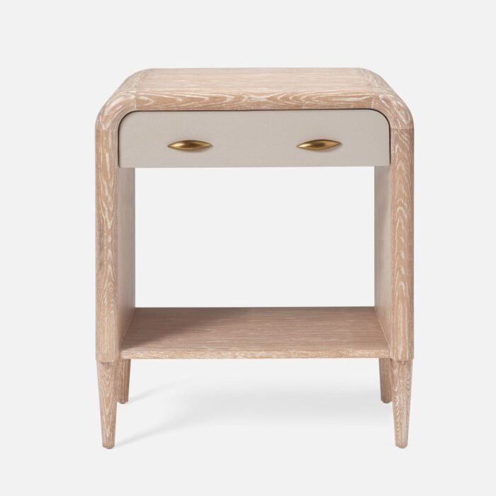 Pierre Whitewashed Oak Nightstand