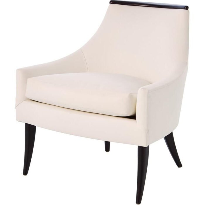 White Leather Boomerang Chair