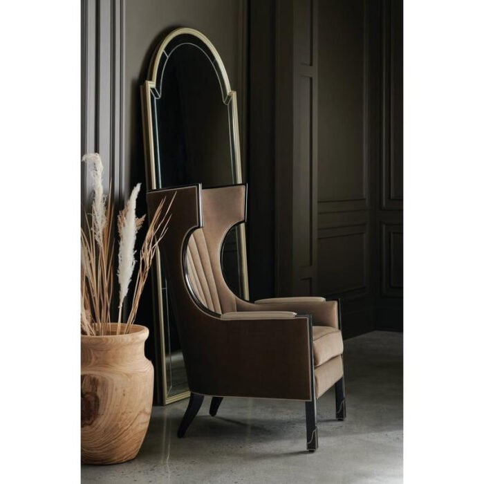 Wing Tip Velvet Chair