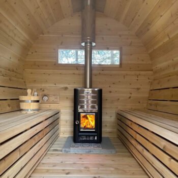 True North Saunas True North Canadian Made 4-6 Person 8' Long Outdoor Traditional Barrel Sauna