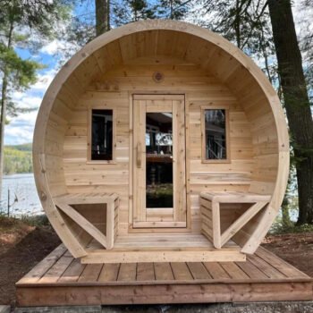 True North Saunas True North Schooner Canadian Made 2-8 Person Outdoor Traditional Barrel Sauna