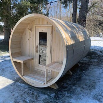 Dundalk LeisureCraft Dundalk LeisureCraft Canadian Timber Serenity 3-4 Person Barrel Sauna CTC2245W