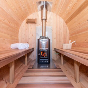 Dundalk LeisureCraft Dundalk LeisureCraft Canadian Timber Serenity 3-4 Person Barrel Sauna CTC2245W