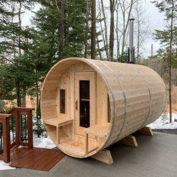 Dundalk LeisureCraft Dundalk LeisureCraft Canadian Timber Tranquility 4-5 Person Barrel Sauna CTC2345