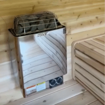 True North Saunas True North Canadian Made Quattro 4-5 Person Outdoor Traditional Cedar Cube Sauna