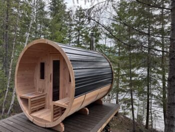 True North Saunas True North Canadian Made 4-6 Person 8' Long Outdoor Traditional Barrel Sauna