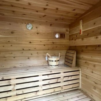 True North Saunas True North Canadian Made Quattro 4-5 Person Outdoor Traditional Cedar Cube Sauna