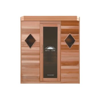 Saunacore INFRA-CORE™ Premium Dual Series Diamond Windows & Cedar Front