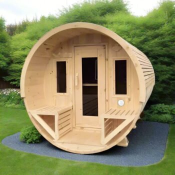 True North Saunas True North Canadian Made 6-8 Person 9' Long Outdoor Traditional Barrel Sauna
