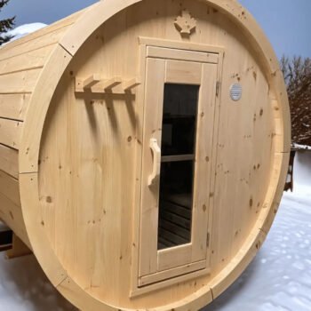 True North Saunas True North Canadian Made 6-8 Person 9' Long Outdoor Traditional Barrel Sauna