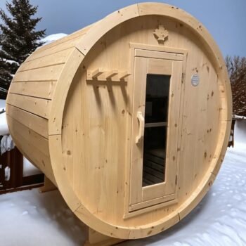 True North Saunas True North Canadian Made 2-4 Person 6' Long Outdoor Traditional Barrel Sauna